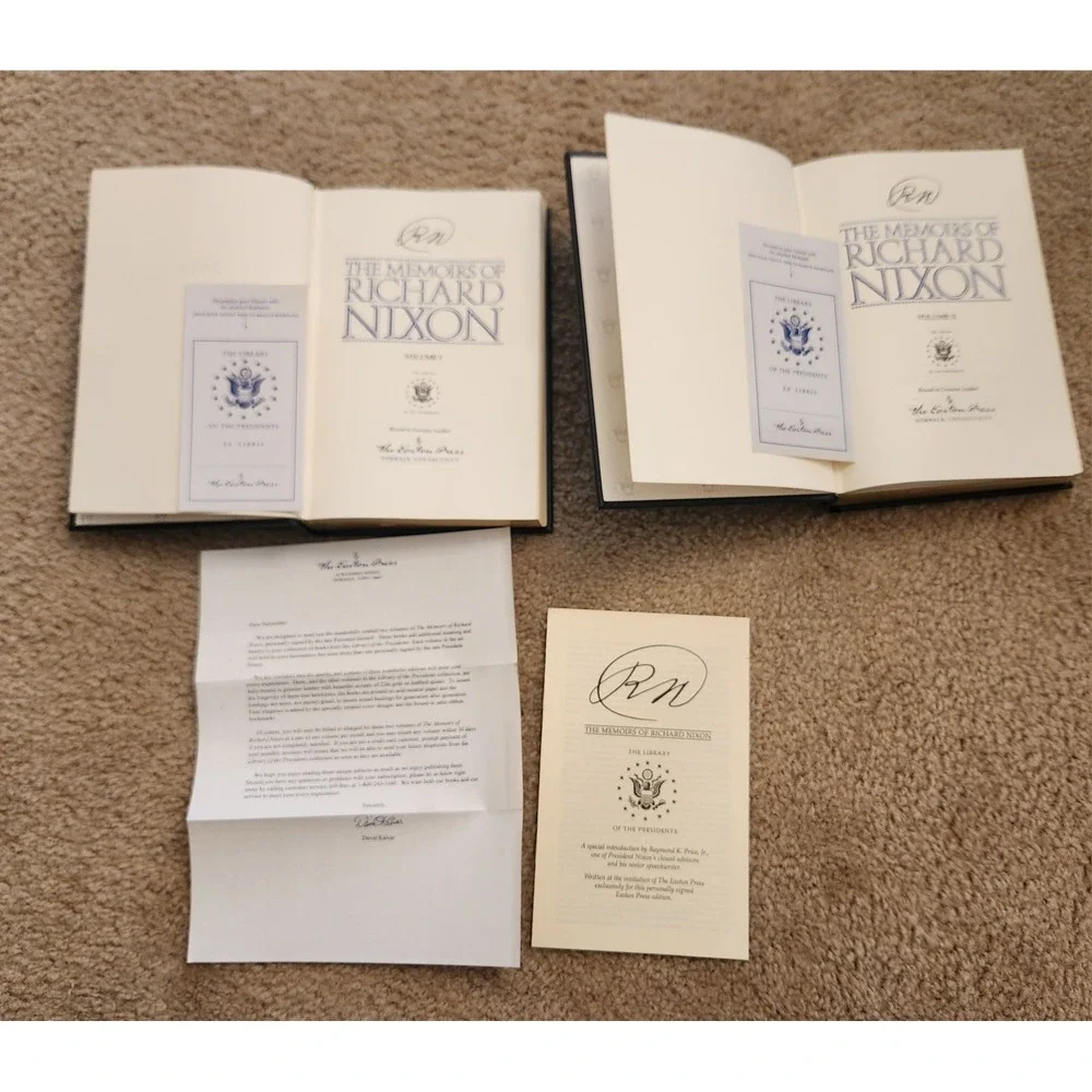 The Memoirs of Richard Nixon, Vols I & II, Easton Press, 1988 SIGNED